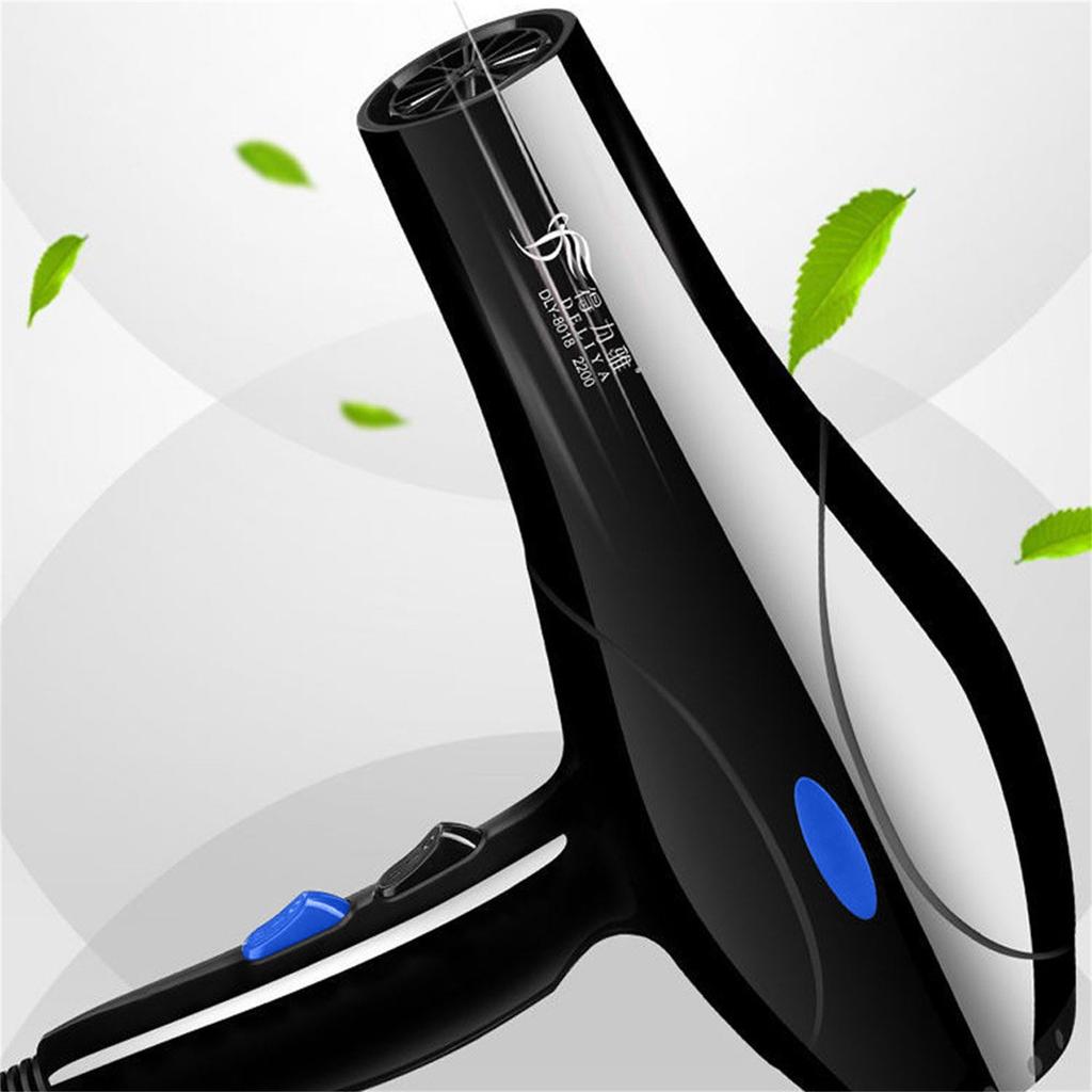Household Hair Blow Dryer 2200W Black Heat Blower Dryer Beauty Salon Portable Hair Blow