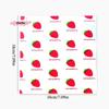 50Pcs Food-Grade Baking Wax Paper Strawberry Floral Pattern Non-Stick Squares for Cake Burger Chips Wrapping
