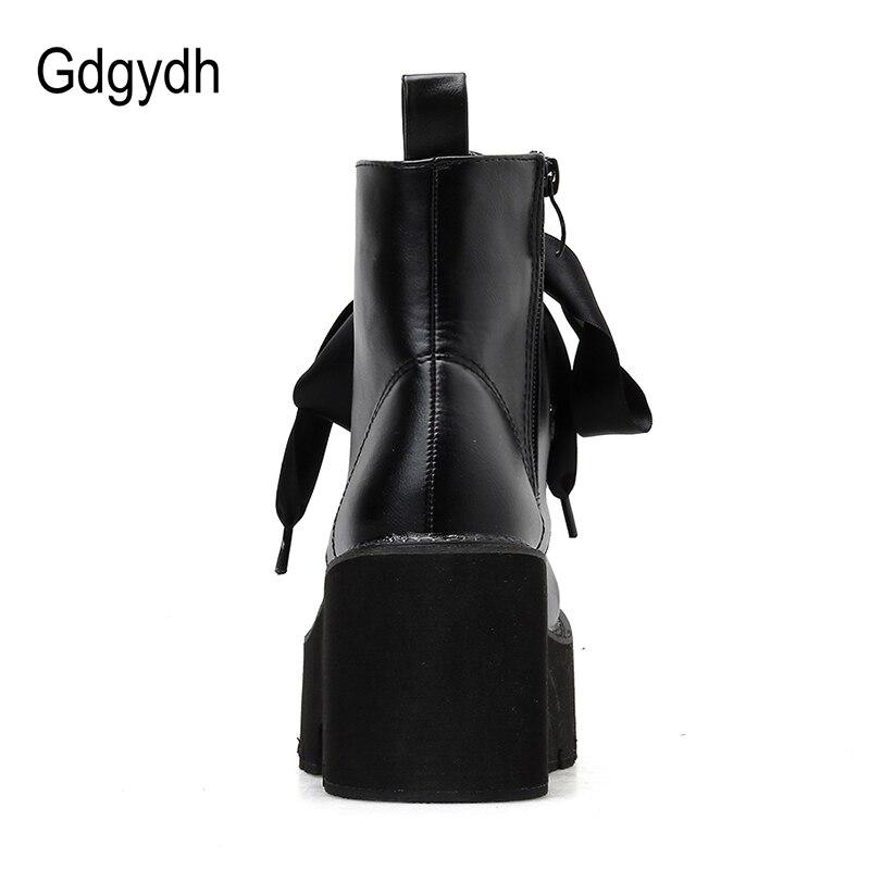 Otoño Mujer Botines Dedo del Pie Redondo Con Cordones Plataforma Botas  Cortas Pu Pu Botas Negras Suaves comprar a buen precio — entrega gratuita,  reseñas reales con fotos — Joom