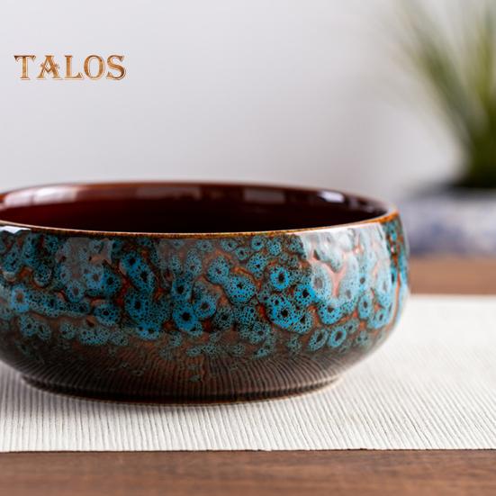 Keramisk Lotus Planter Stor kaliber ikke-porøs rund vase Fargerik Flow Glaze Påskelilje Blomsterpotte for vannplanter Bolle Lotus Hydroponics