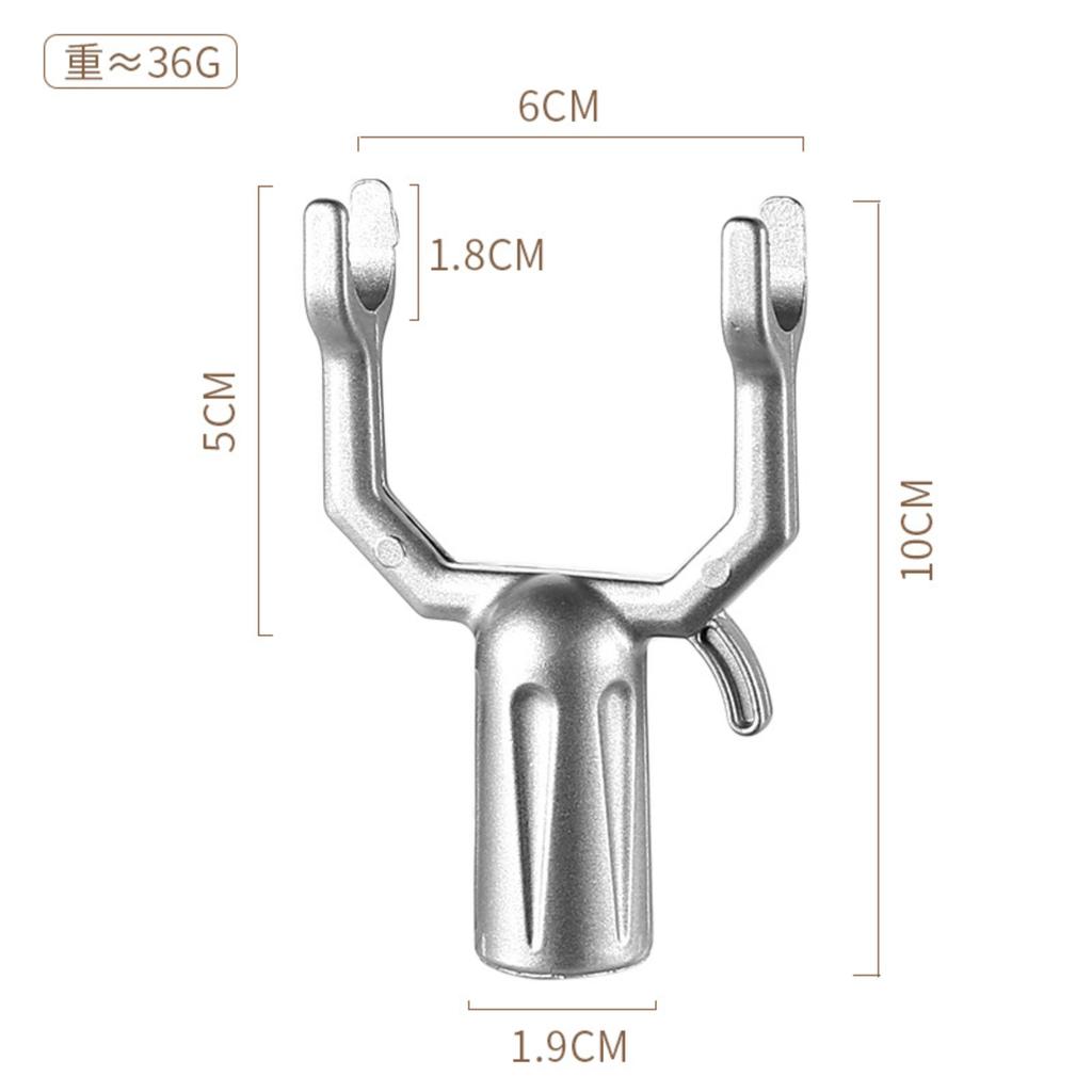 Aluminum Clothes Pole Replacement for 19mm, Clothes Hanger Adapter, Multi-Color Options ()