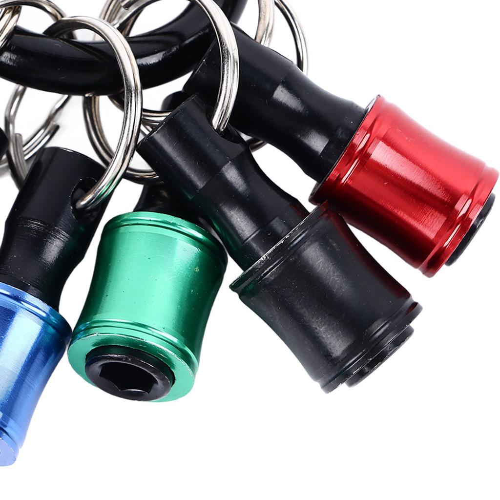 Keychain Drill Screw Adapter 1/4in Hex Shank Screwdriver Bit Holder Portable Fast Change Extension Rod Bar