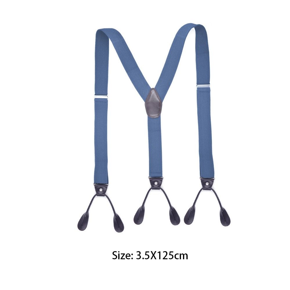 Y Shape Vintage Leather Braces Suspenders Elastic Braces Trouser Straps Belt Adjustable Strap Clip