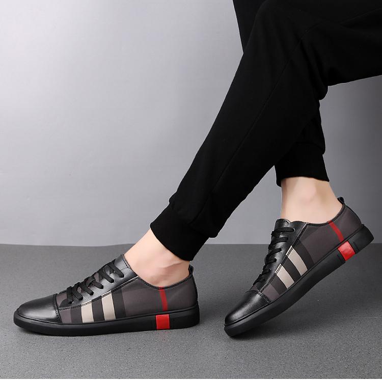 

Модные мужские кроссовки Натуральная кожа Мужская мода Деловая обувь Роскошный бренд Мужские повседневные кроссовки для ходьбы Мужские дизайнерские мокасины Лето 45 чёрный