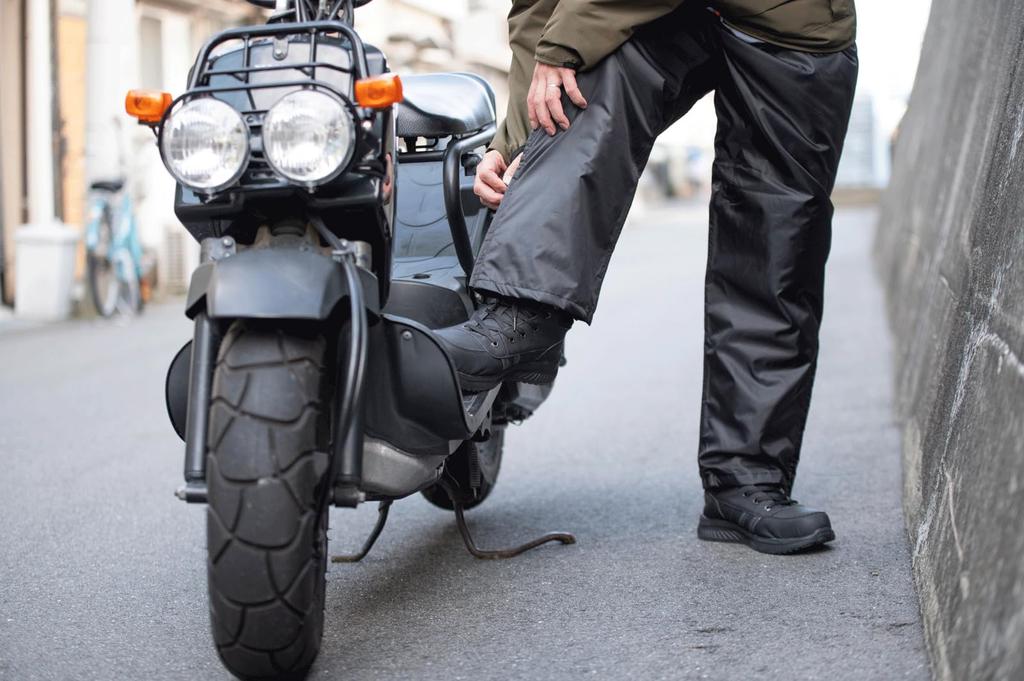 Rain Pants Droplet Zipper at Black M [Makku] (Water Resistance 10,000mmH2O) (Waterproof/Cold Protection) (Water Prevention) (Front Zipper) (Long Hem)