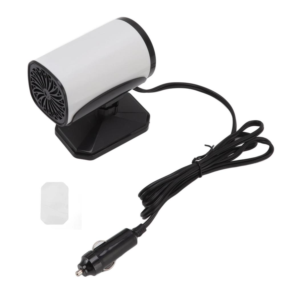 2 Gear Black Car Heater Cooler Dual Use Fast Heating Cooling Car Windshield Defroster 150W 24V White