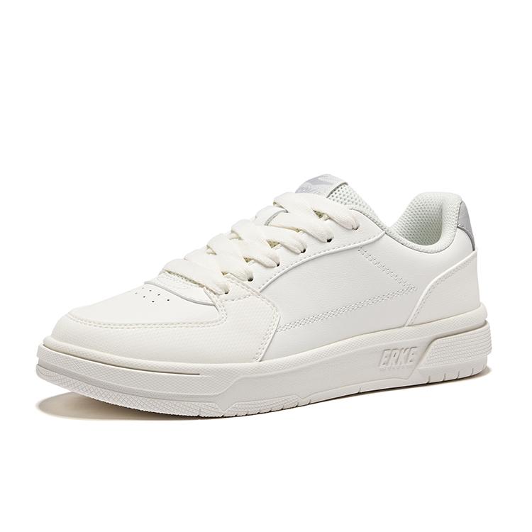 Hongxing Erke Tianhe Classic Versatile Lightweight Non-Slip Low-Top Skate Shoes Women sneaker Micro-Crystal-White 52125101480-001