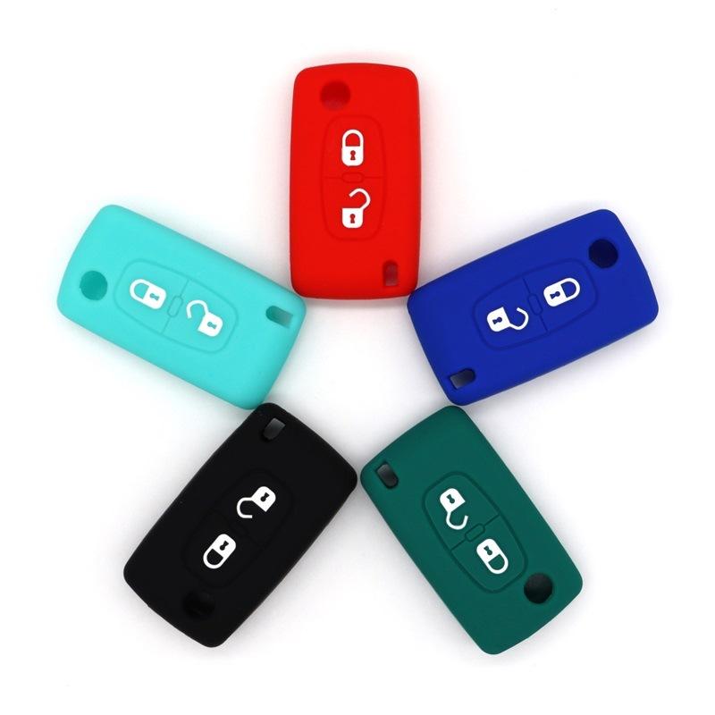 Suitable for Peugeot Old Model 301307407 Citroen C4 Sega 2-key Silicone Car Key Bag Case