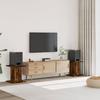 Speaker Stands 2 Pcs Smoked Oak Engineered Wood