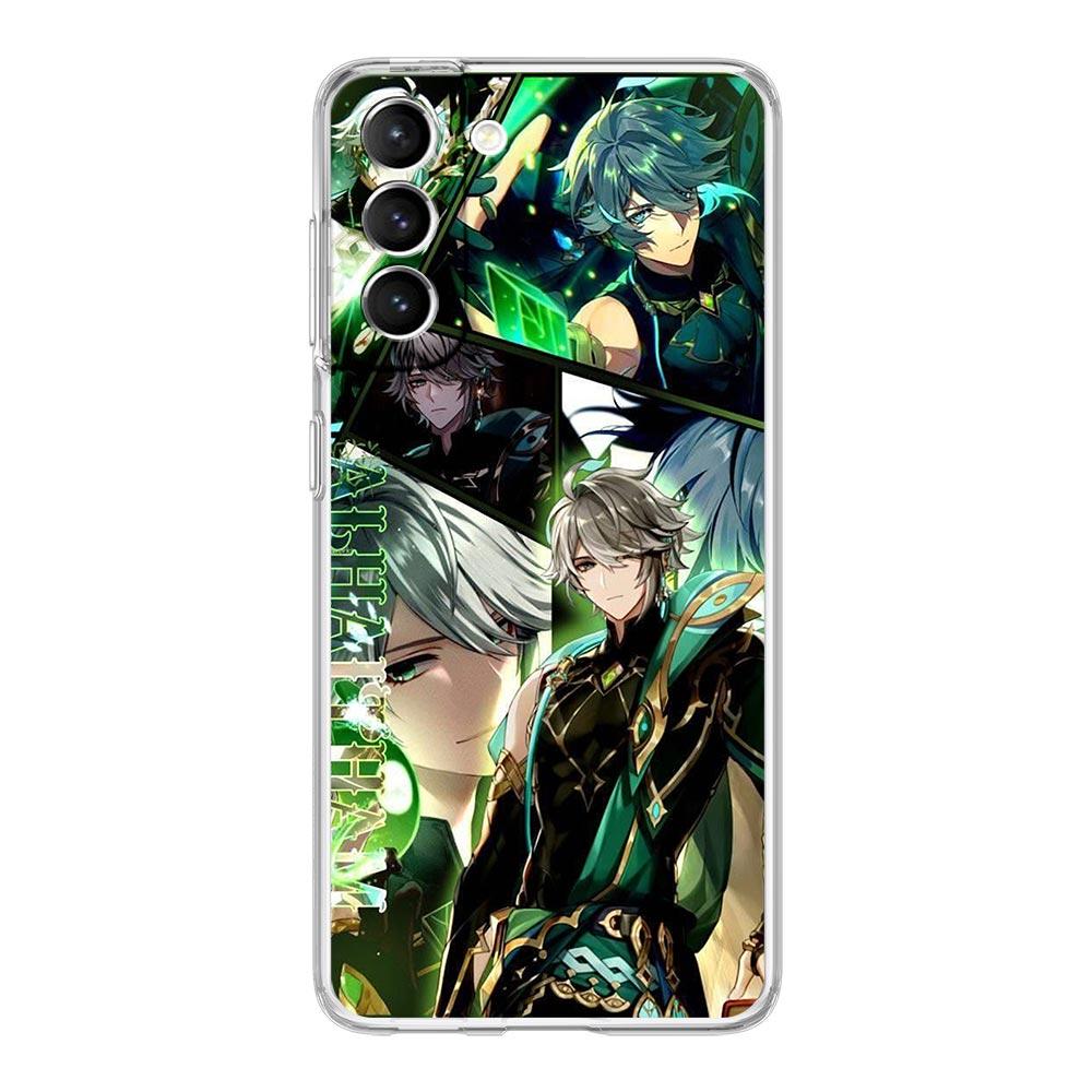 Etui na telefon dla Samsung Galaxy S24 Plus S23 S22 S21 S20 FE Ultra 5G S10 S10E S9 Miękkie Przezroczyste Etui Genshin impact ayato wanderer