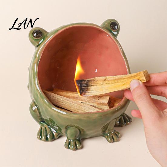 Decorative Resin Statue Cute Big Mouth Frog Ceramic Candy Dish & Key Bowl for Entryway Table, Frogs Bedside Table Organizer Bowl, Figurine Jewelry