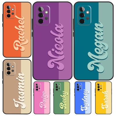 Personalised Name Color Phone Case For Samsung Galaxy A53 A33 A23 A13 A52 A32 A22 A12 A51 A71 A14 A24 A34 A54 A21S