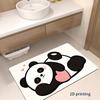 Cute Cartoon Panda Door Mat, Non-Slip Bath Rug, Soft Absorbent Floor Mat for Bathroom, Bedroom, Kids Room Decor