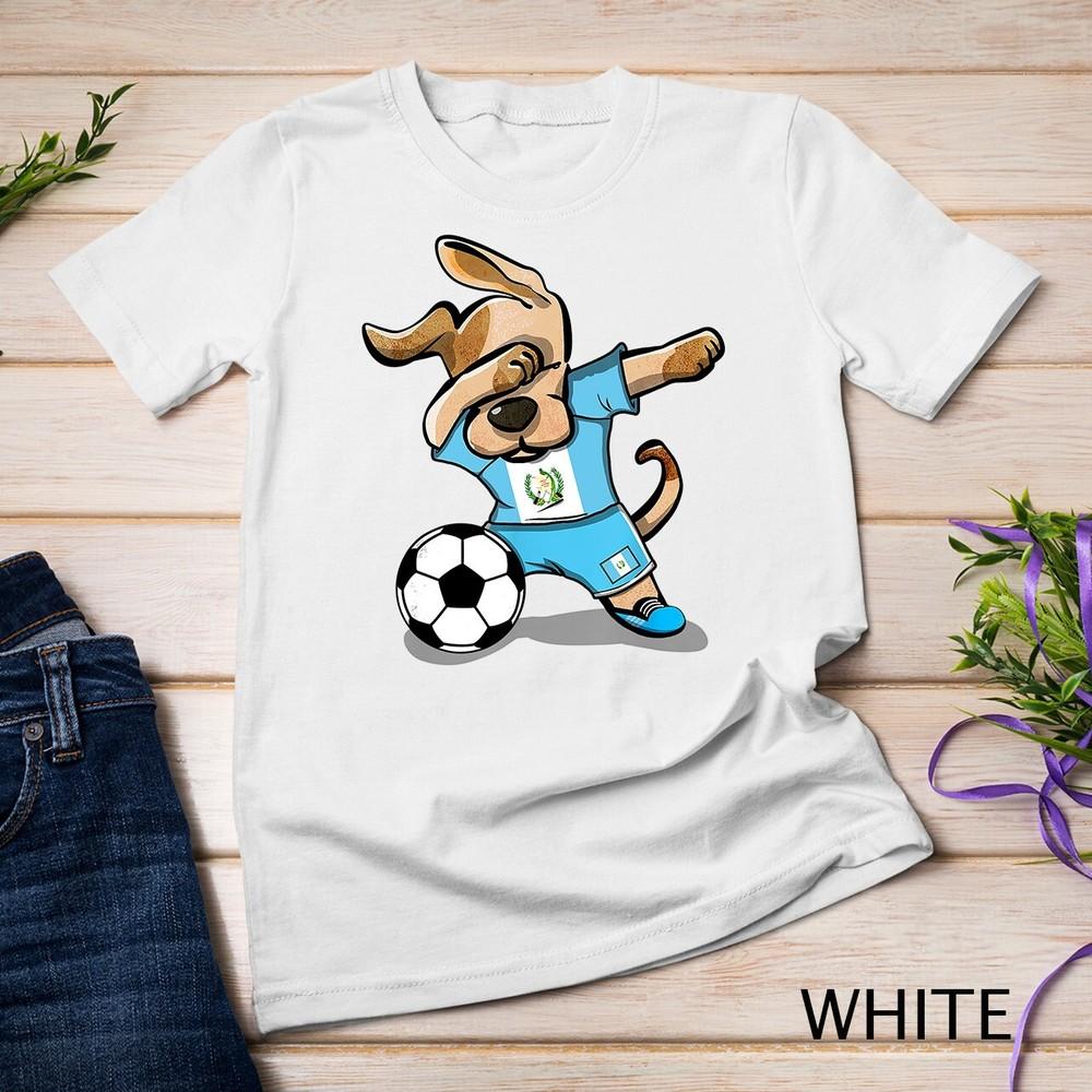 

Dog Dabbing Guatemala Soccer Jersey Shirt Football Lover Unisex T-shirt 2XL