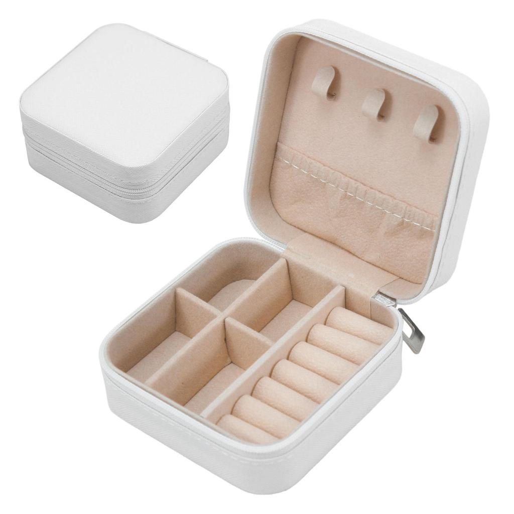 Caja de Joyería de Viaje Portátil para Pendientes, Anillos y Collares - Solución de Almacenamiento Moderna y Compacta