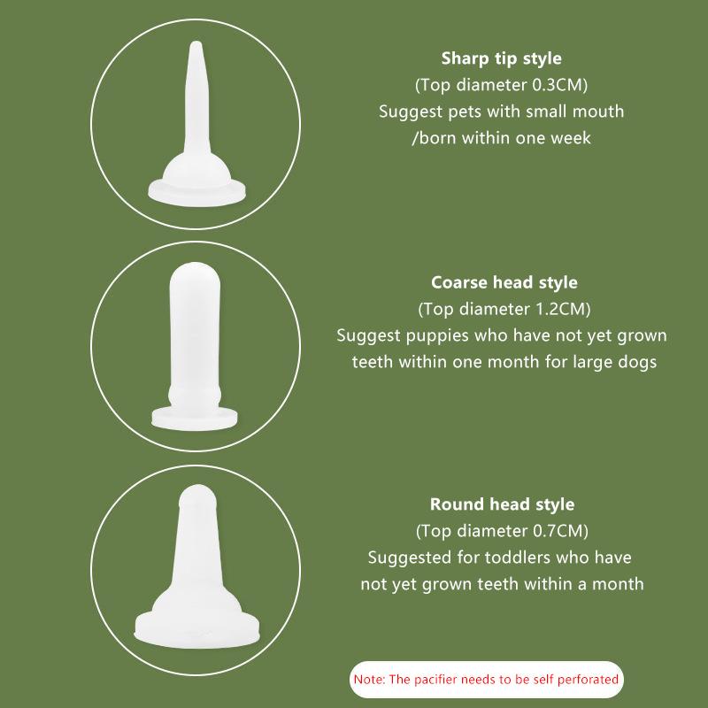 1Set Born Pet Feeding Bottle Kit Pet Medication Dispenser Kitten Feeding Device Feeding Silicone Nipple Born Pet Supplies