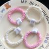 Entzückendes Blush Zähne Darm Scrunchie Haarspange - Lustiges Cartoon Haaraccessoire für Schüler