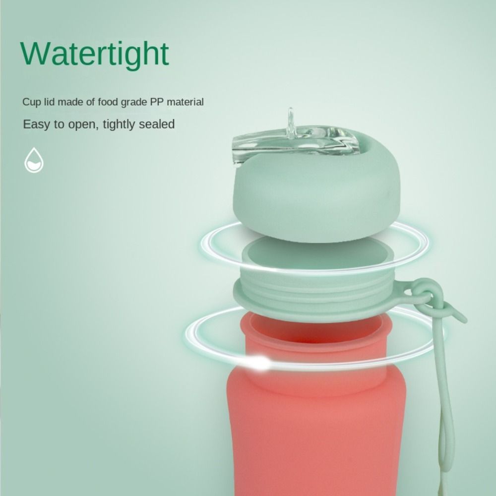 Portable Foldable Silicone Water Bottle Reuseable Collapsible Water Cups Folding Water Cup  Camping
