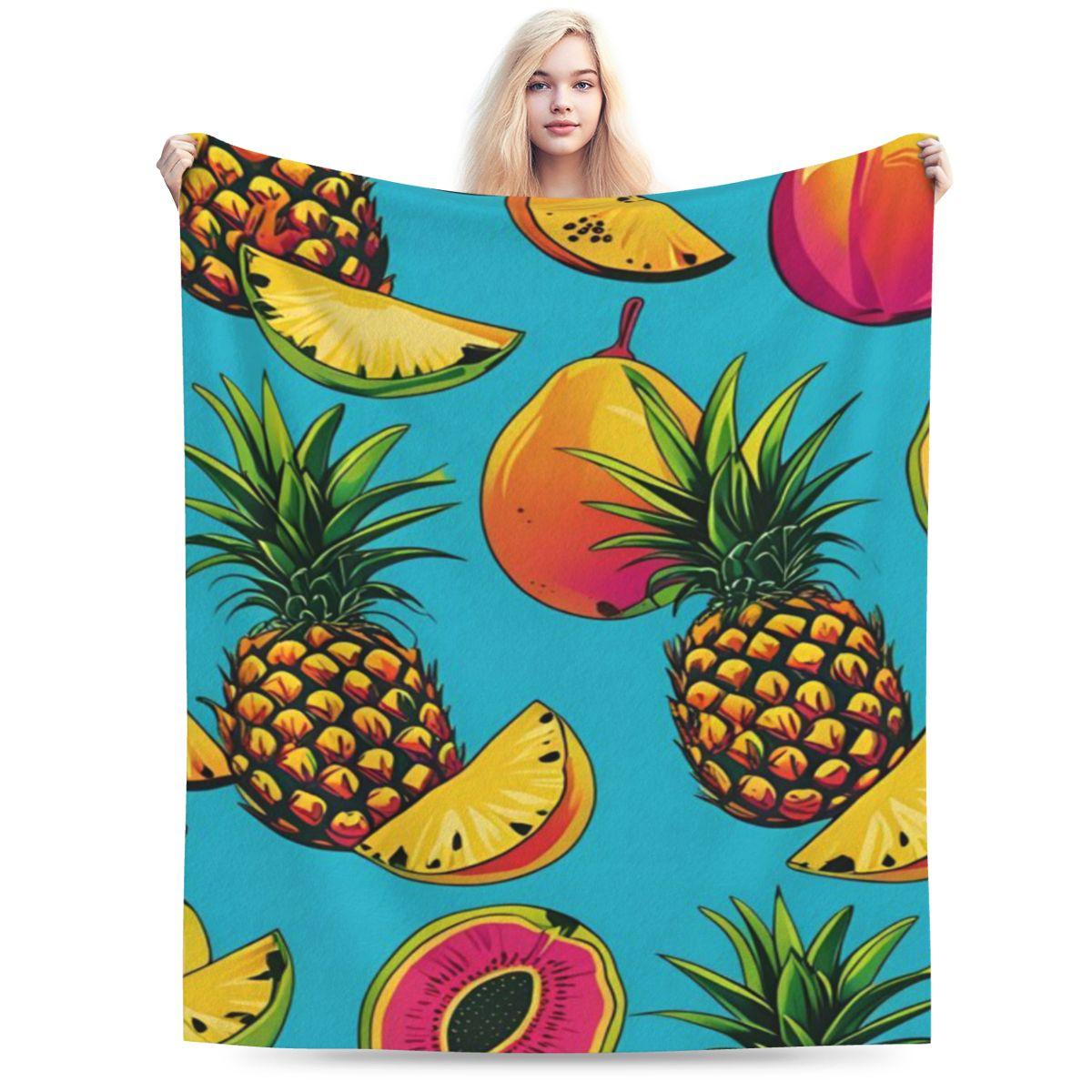 

Tropical Fruit Pattern Personalized Comfortable Party An UltraSoft Micro Fleece Blanket 75x100cm 30x40in