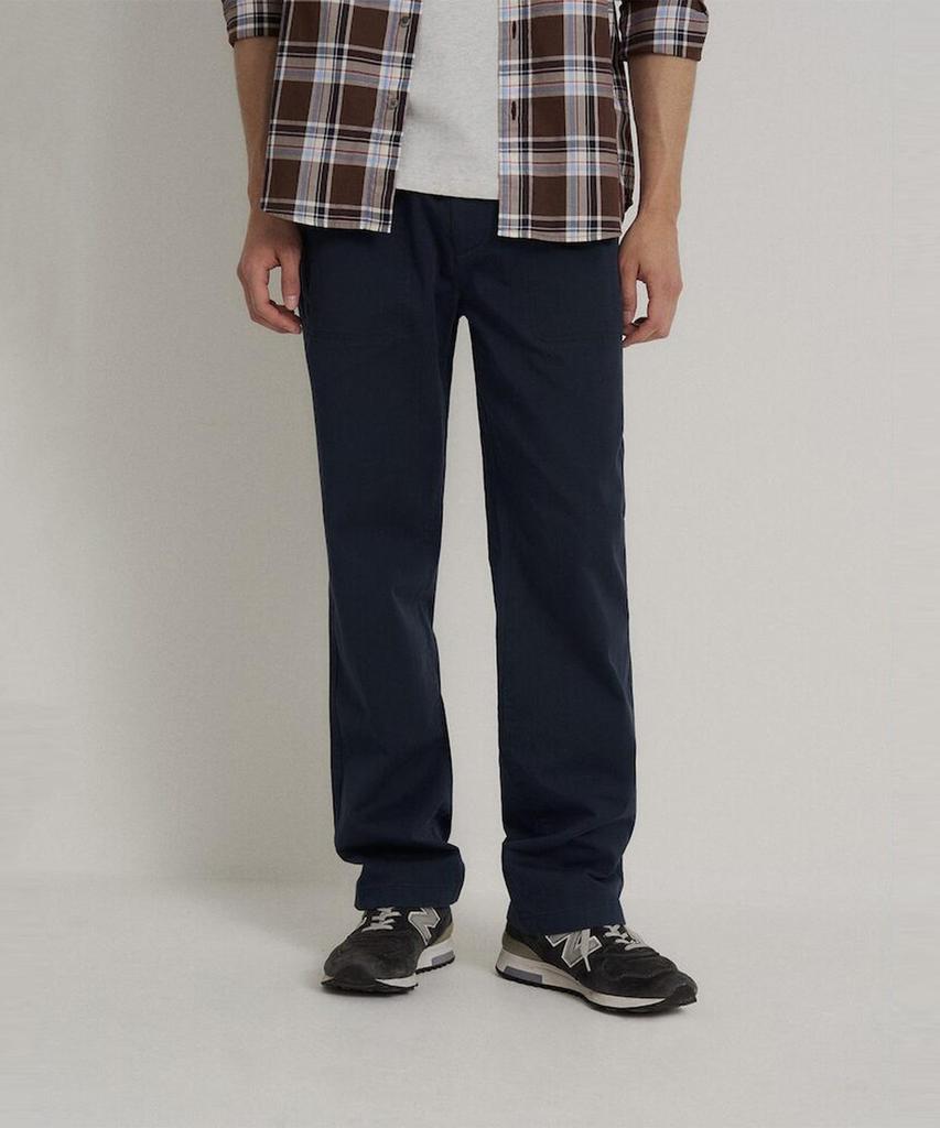 Binpolmen Fatigue Semi-Wide Fit Chino Pants Navy