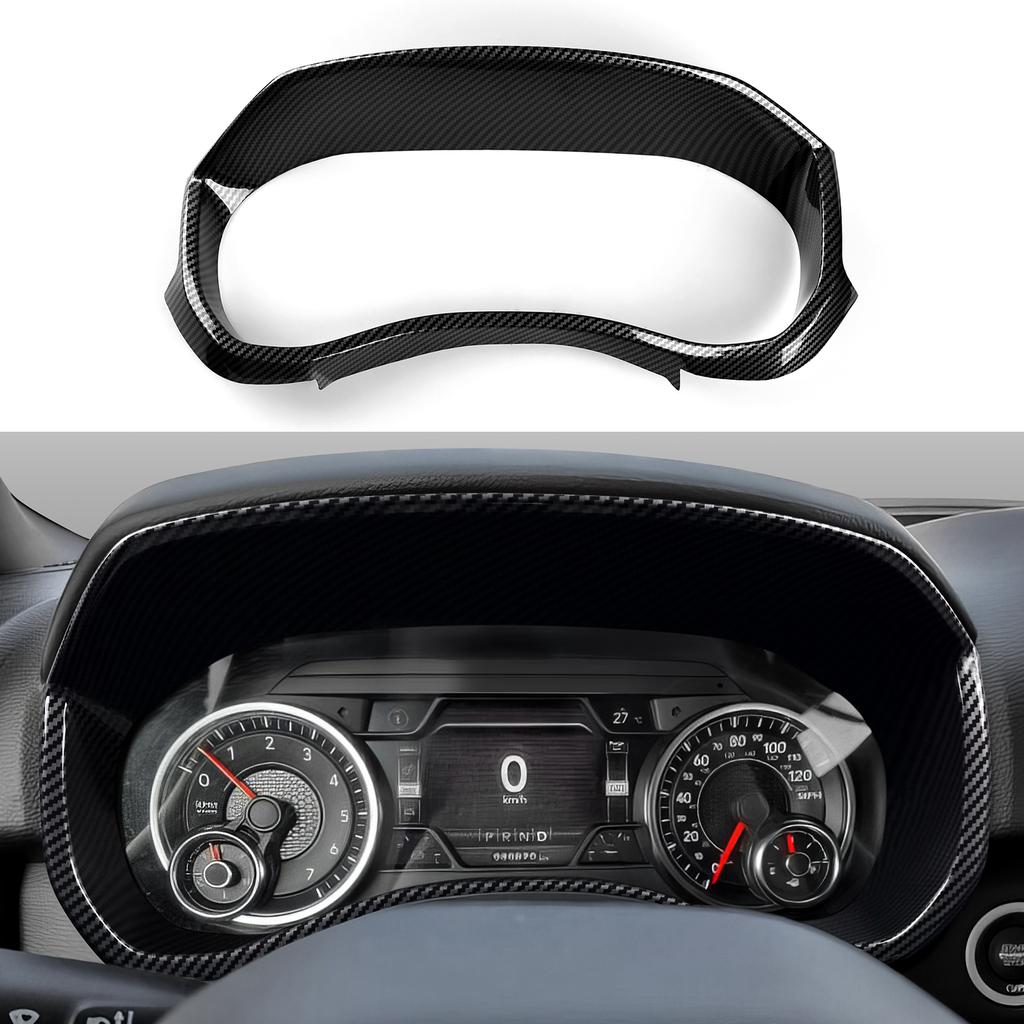 MOB2 For Dodge RAM 1500 2500 3500 2019-2026 Car Dashboard Frame Panel Carbon Fiber Interior Sticker ABS Trim Accessories