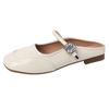 Mary Jane shoes spring 2025 new flat evening wind fairy with skirt bag head half slippers female bean shoes