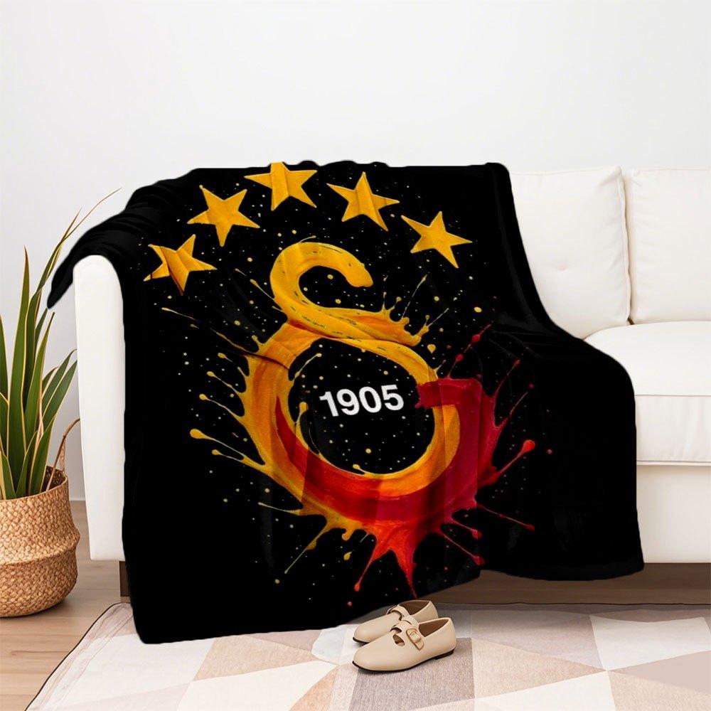 Galatasaray Istanbul Football Club Soccer Jersey T-ShirtBlanket Flannel Throw Blanket for Sofa, Bed, Travel, Camping, Office, Couch, Chair,
