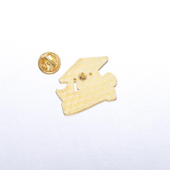 Graduation Brooch Bachelor Hat Shape Graduation Photos Pin Finishing Touch Suit Lapel Badge Graduation Season Accessory