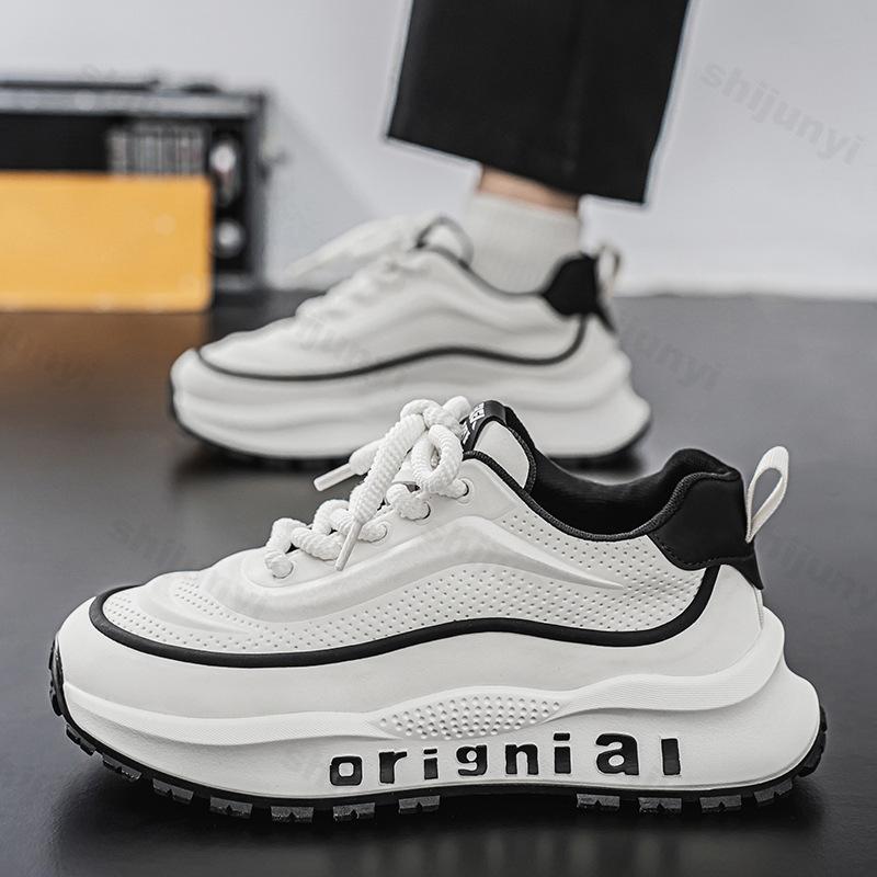 Men Vintage Low Top Thick Soled Casual Sneakers Fashion Comfort Platform Sneakers for Men Color Blocked Men Shoes Zapatos Hombre