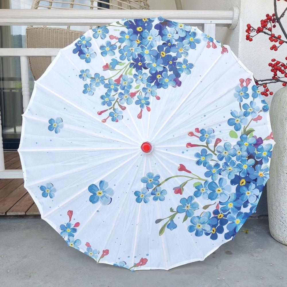 70 cm Silk Cloth Women Umbrella Chinese Style Folding Classical Oil Paper Umbrella Handheld Windproof Chinese Oil Paper Umbrella