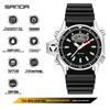 Sanda Trendy Large Dial Waterproof Sport Watch for Men, Women, and Students