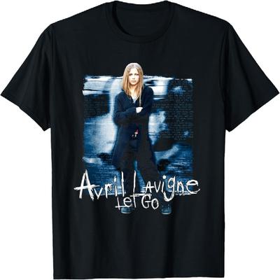 Avril Lavigne Offizielles Let Go T-Shirt - Schwarz, Unisex-Erwachsene, Klein, Kurzarm, Klassische Passform, Baumwolle, Polyester