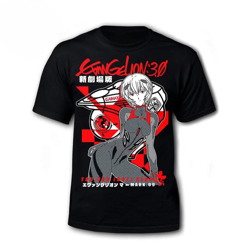 Summer  Men 100% Cotton Streetwear Kawai Anime Black Print Tshirt Retro HighStreet Clothing Casaul Loose Top Unseix Clothing TOP