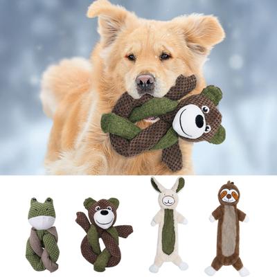 Brinquedo de Mastigar Cão de Pelúcia Rangente Alívio do Tédio Estresse Sapo Urso Preguiça Coelho Pelúcia Pequeno