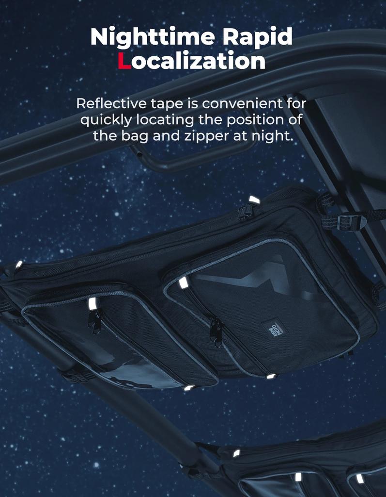 Black Overhead Storage Bag 1680D Oxford & PVC Cloth 5HYV-809200-1000 for CFMOTO UForce 1000 2019-2025 1000 XL 2022-2025