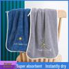 Quick-Dry, Lint-Free Coral Fleece Towel for Bath, Face, and Hair