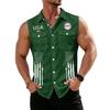 Men's Workwear Lapel Button-Down Vest Shirt - Lightweight Sleeveless Top