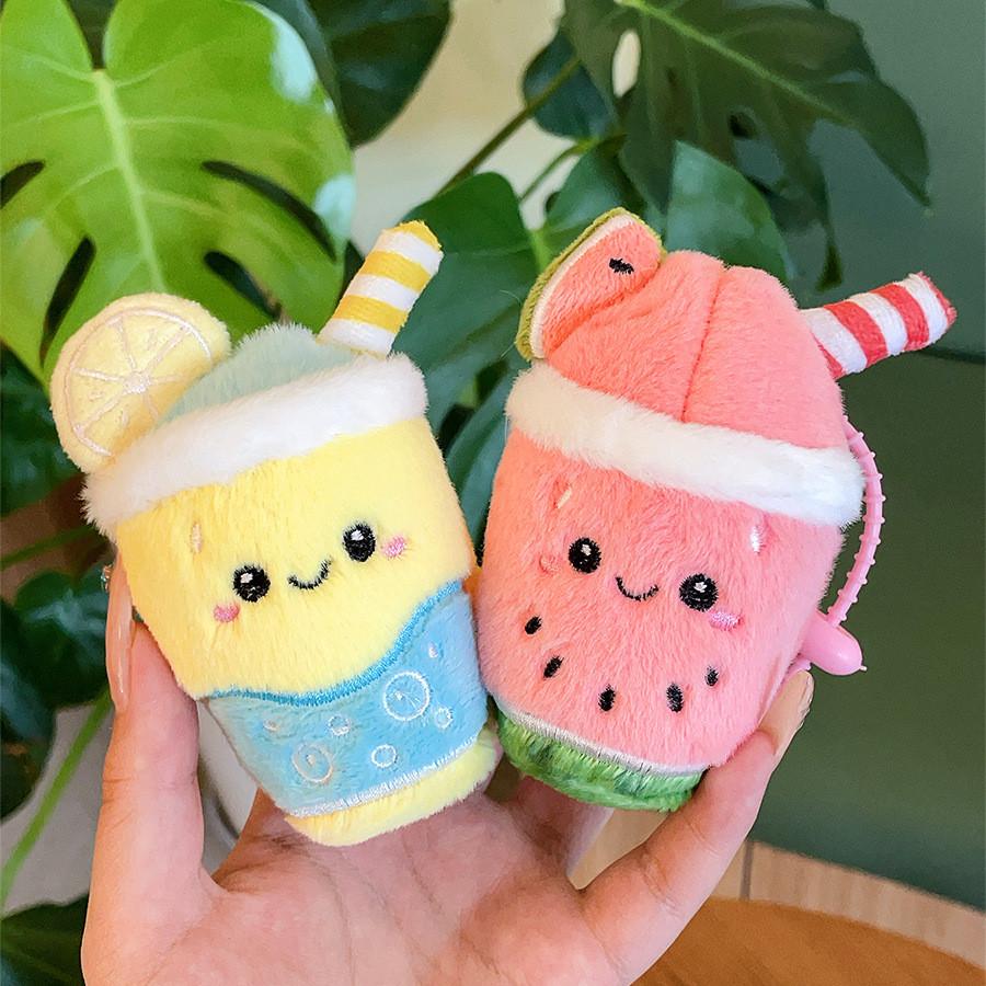 Plush Summer Fruit Shake Toy With Pp Cotton Filling For Kids And Collectors