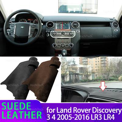 Dla Land Rover Discovery 3 4 2005-2016 LR3 LR4 Samochód Wnętrze Zamszowa Skóra Pokrycie Deski Rozdzielcze Mata Deski Rozdzielcze Dywanik Peleryna Poduszka DashMat Pad