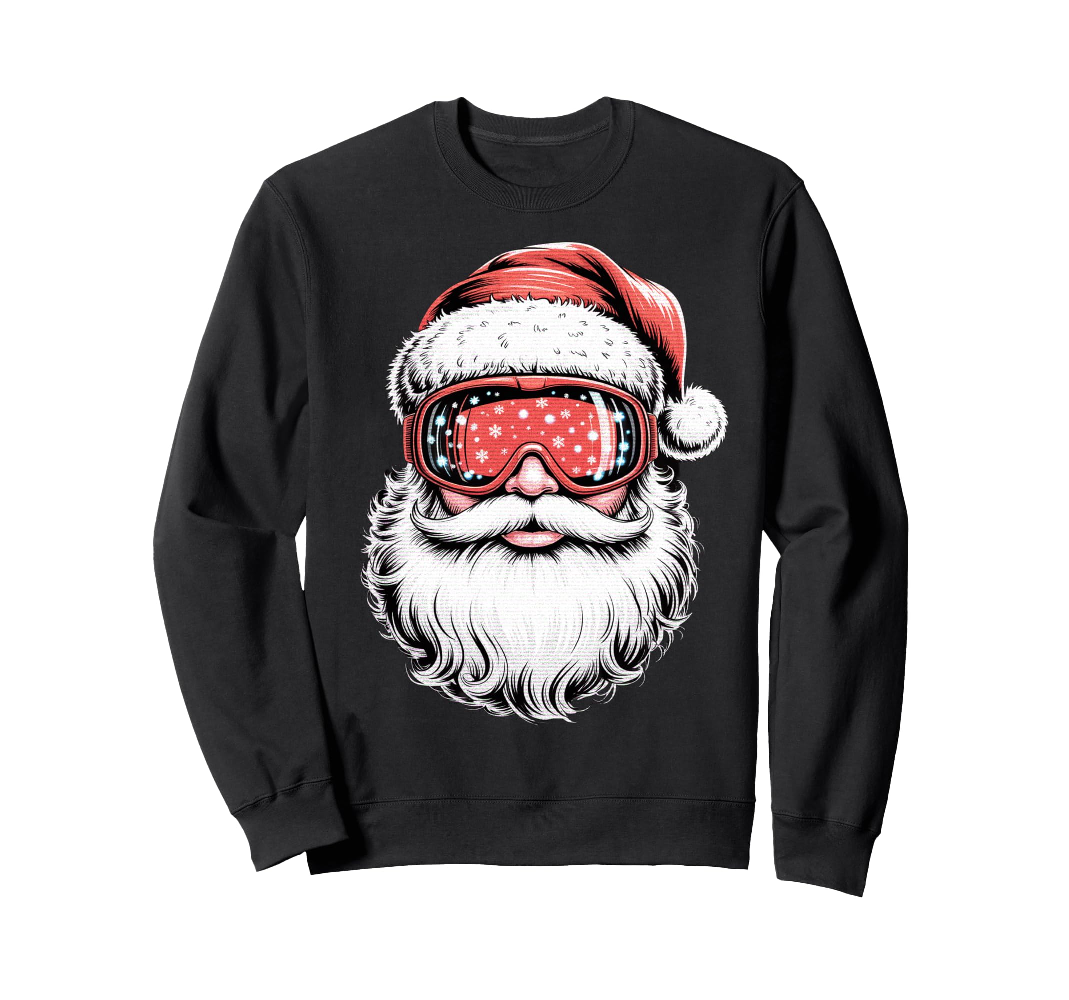 

Snow Goggles Retro Santa Christmas Sweatshirt чёрный