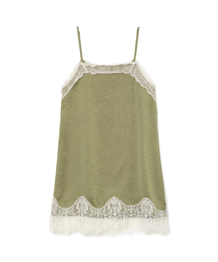 Milo Woman Crease Lace Midi Dress [Khaki]
