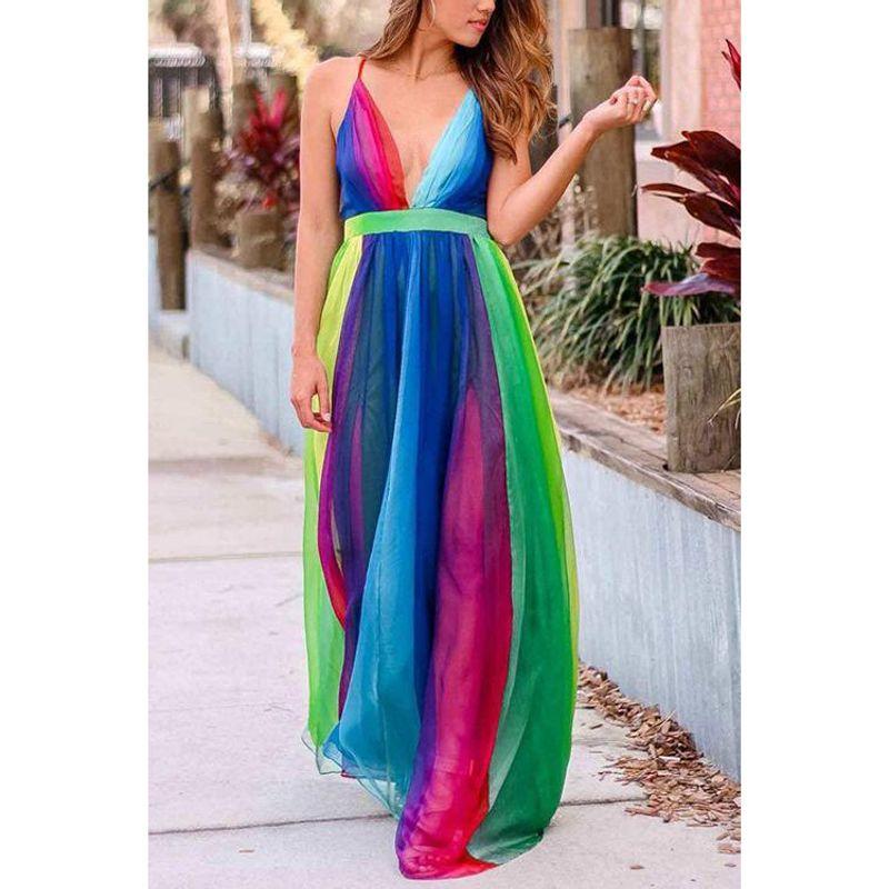 Sleeveless Sexy Backless Dress Tunic Waist