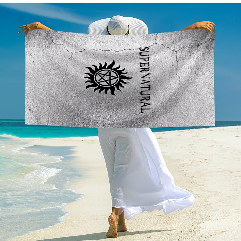 Supernatural Fashion Beach Towel: Ideal for Summer Adventures Soft, absorbent and quick drying suitable for swimming and bathing