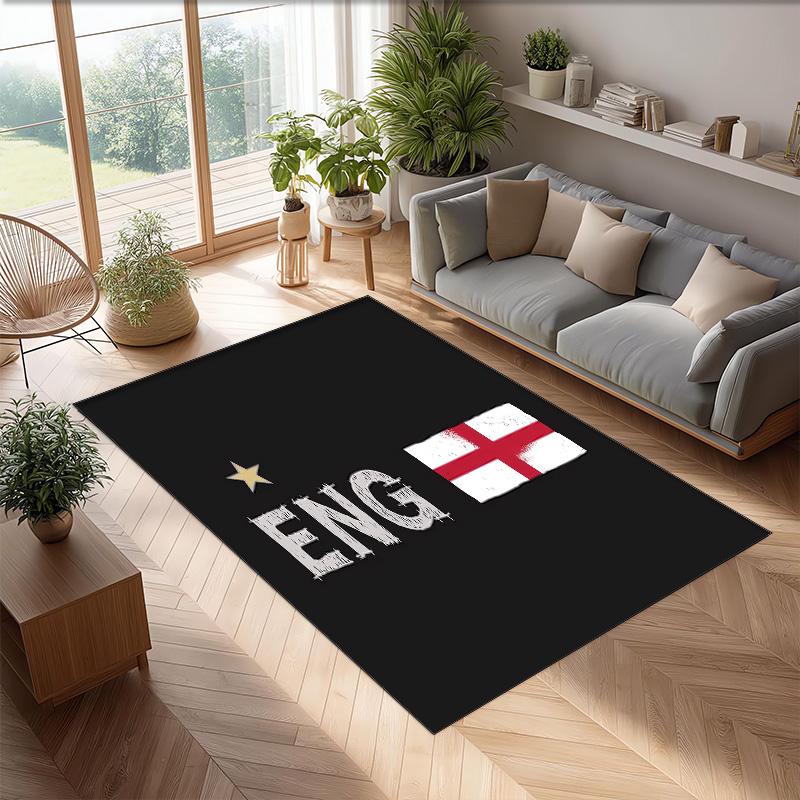 England national football team Printed Flannel Area Rug Non Slip Soft Polyester Floor Carpet Indoor Decor Mat for Bedroom Living Room Sofa
