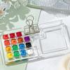 Watercolor Paint Palette Case Multi-compartment Acrylic Tray Travel Watercolor Tray Palette for Traveling Outdoor Home Offices