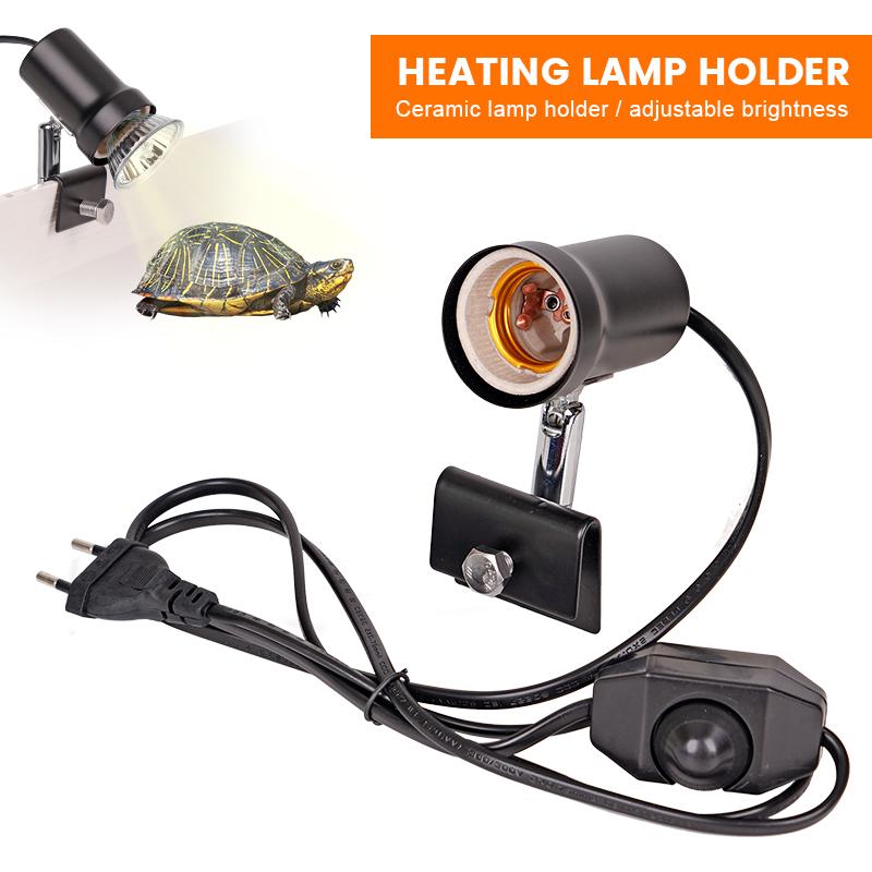 E27 Pet Heating Lamp Holder UVB/UVA Aquarium Lighting Infrared Ceramic Heat Emitter Light Bulb Holder For Reptile Pet Brooder