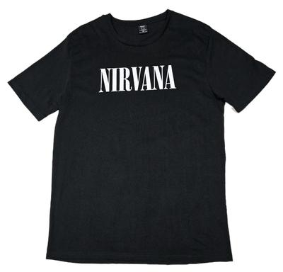 Nirvana 2021 100% Baumwolle T-Shirt Herren T-Shirts Oberteil Herren Größe XL Schwarz 90er Rockband T-Shirt