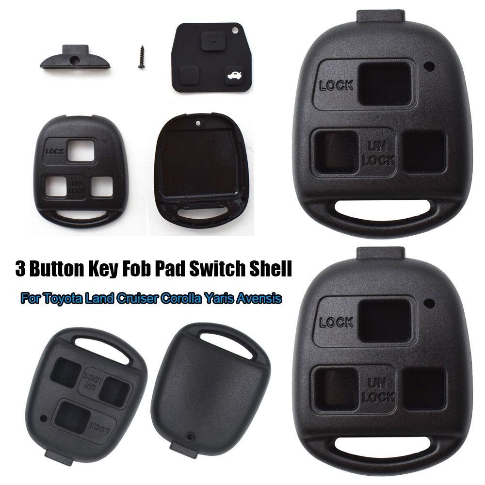 

2x Accessories Auto Car DIY Switch Cover Remote Key Fob Case Car Key Shell 3 Button Key