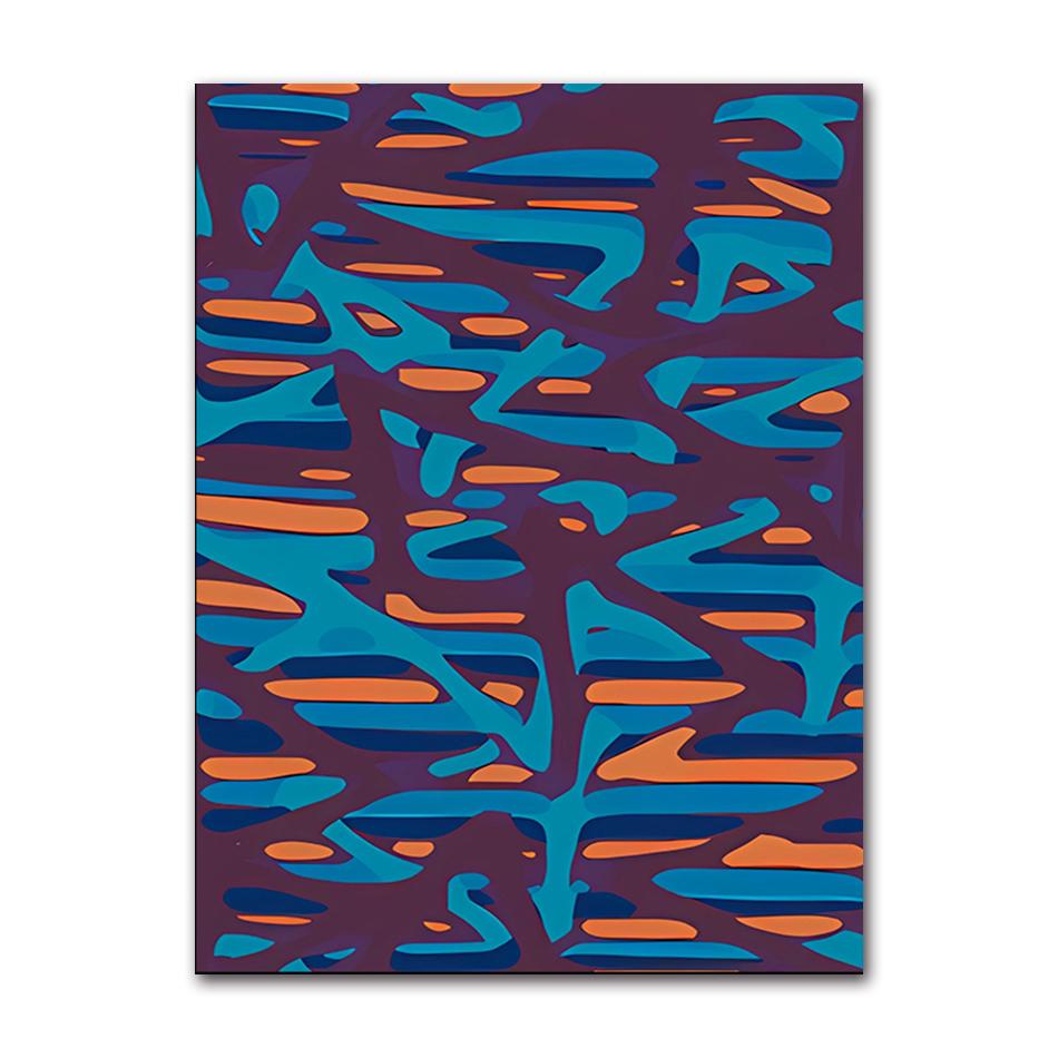 Classic Abstract Art Poster, Colorful Line Image Printing Canvas Art Painting, Used for Home Room Decoration Poster, Frameless