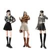 Grey Pleated Skirt for Women Spring Autumn Lightweight Slimming High-Waisted A-line Short Skirt Casual All-match Versatile JK Preppy Skirt